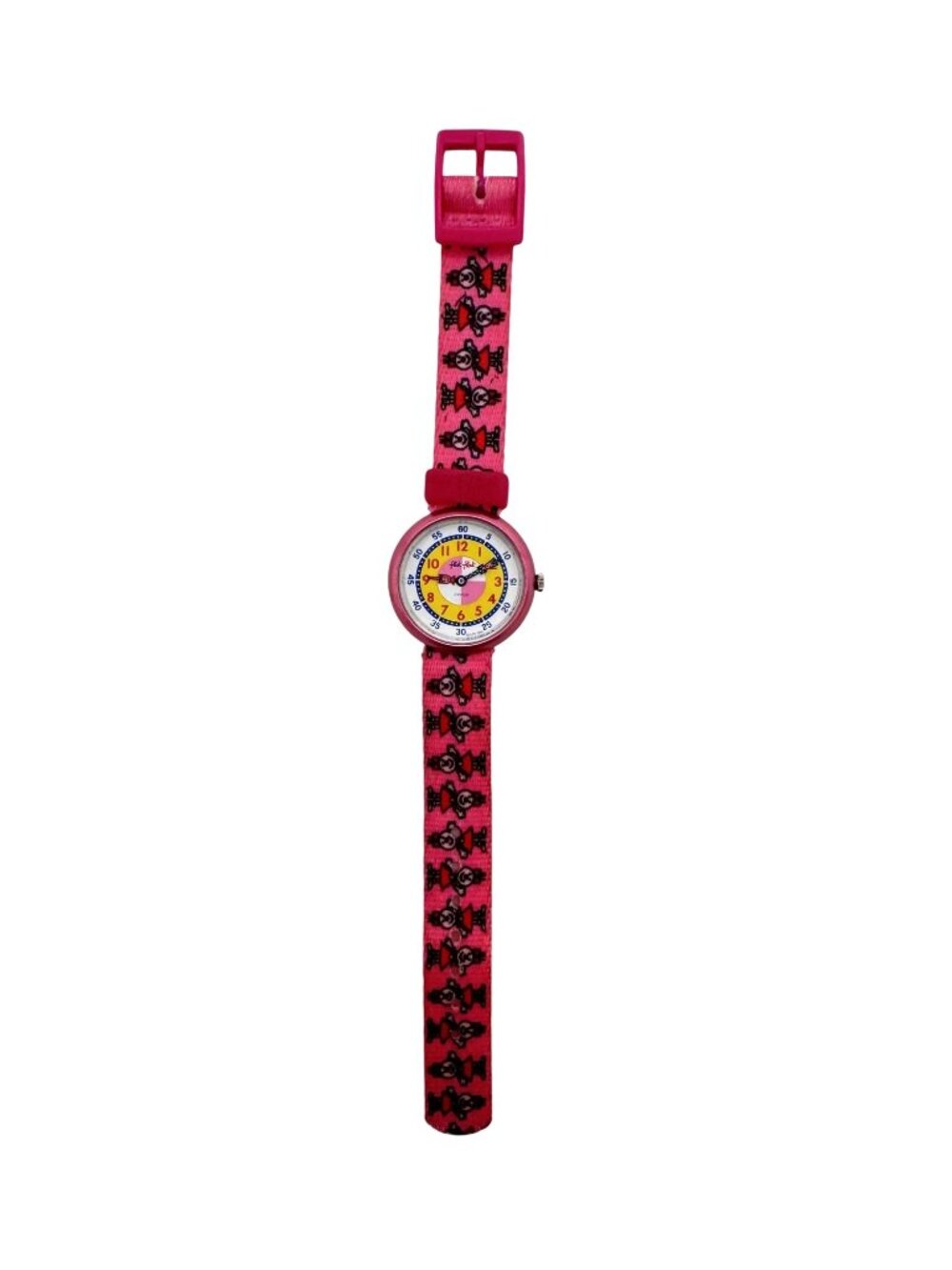 Vintage Swiss Flik Flak Watch 1994 Pink Quartz Aluminum Swatch